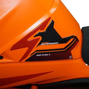 labelbike - 3D Stickers Motorcycle Sides Protection and Decoration in Resin Compatible with KTM 1390 Super Duke R 2024 - Color Red