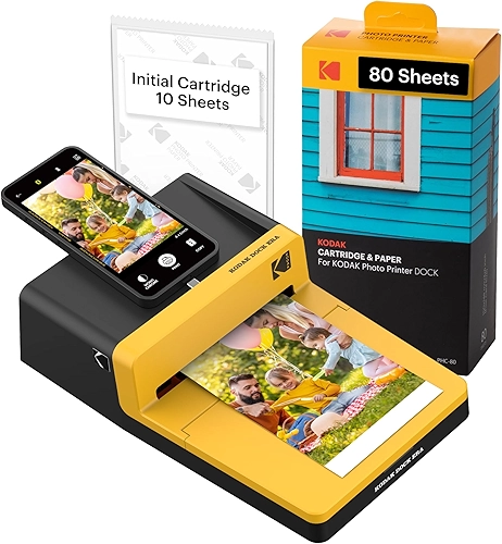 KODAK Impressora fotográfica instantânea Dock ERA Plus 4PASS (4 x 6) (impressora + inicial 10 folhas + 80 folhas)