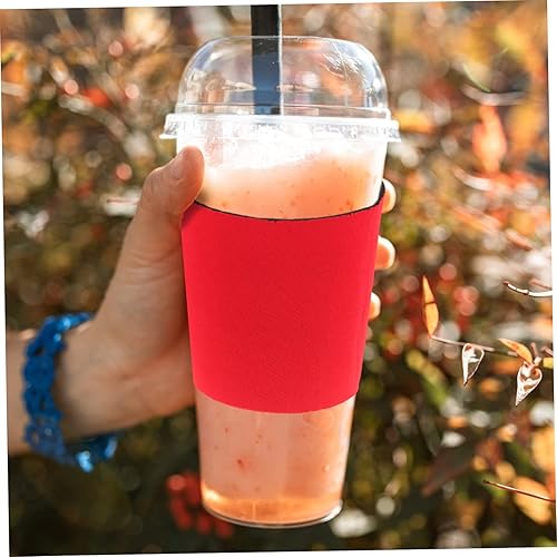 Miniatura 8 de HEMOTON 4 fundas de neopreno para tazas de silicona, tapas de taza de café, taza de viaje, botella de agua de silicona, funda de agarre de neopreno,