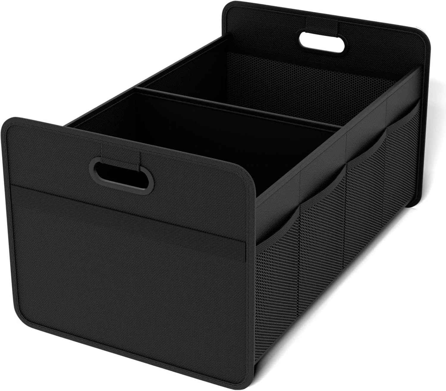 GouDan&Smallstore 40L Foldable Portable Car Trunk Organizer with Side Net - Multi-Functional Storage Box for Camping and Outings