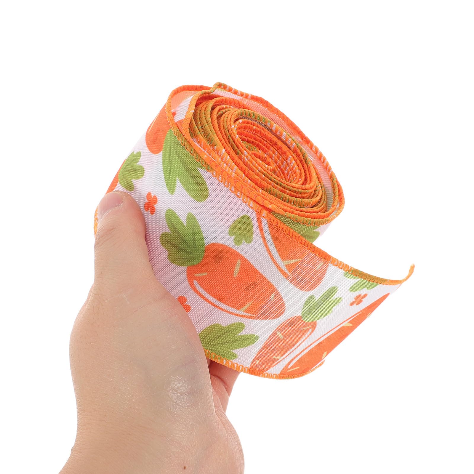 Healeved 5 Stück Buntes Osterband mit Drahtkante 6,35cm Breit aus Polyester und Eisen Vielseitiges Dekoband für Ostern und Geschenkverpackungen bei Frühlings und Festtagsfeiern