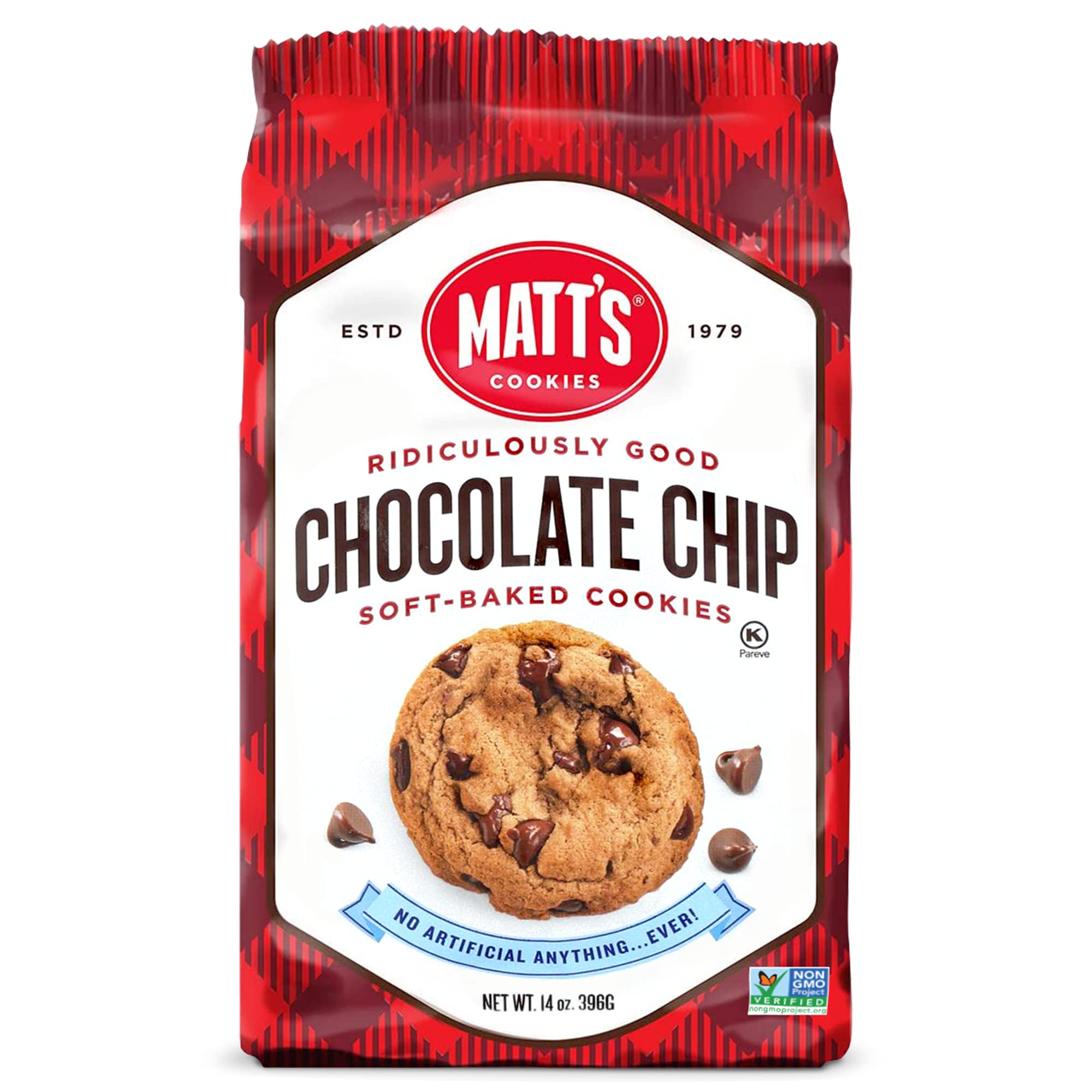 Matt's Cookies, Biscotti al Cioccolato, Biscotti Al Forno Morbido, Non OGM, 6 x 396g