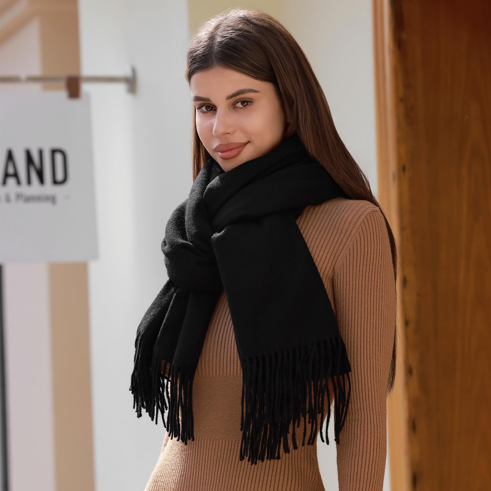 RIIQIICHY Sciarpa Donna Invernale Pashmina Scialle Caldo Stola Elegante per Abito da Sposa Cerimonia Donna