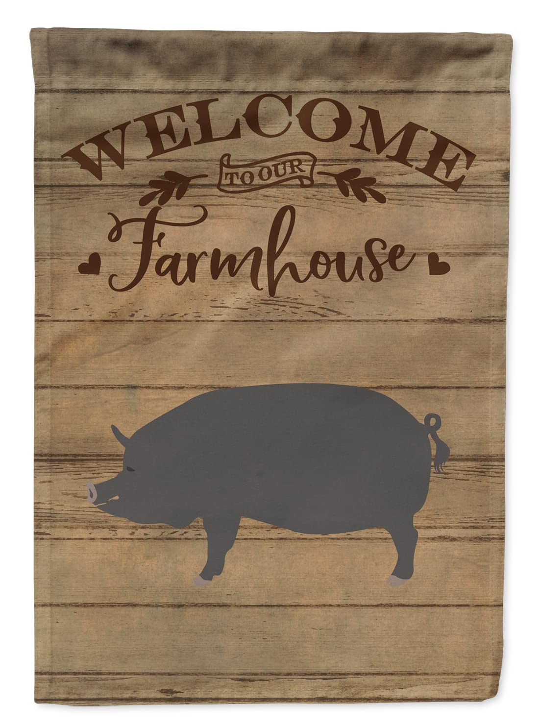 Drapeau Berkshire Pig Welcome en toile pour égayer une entrée de maison