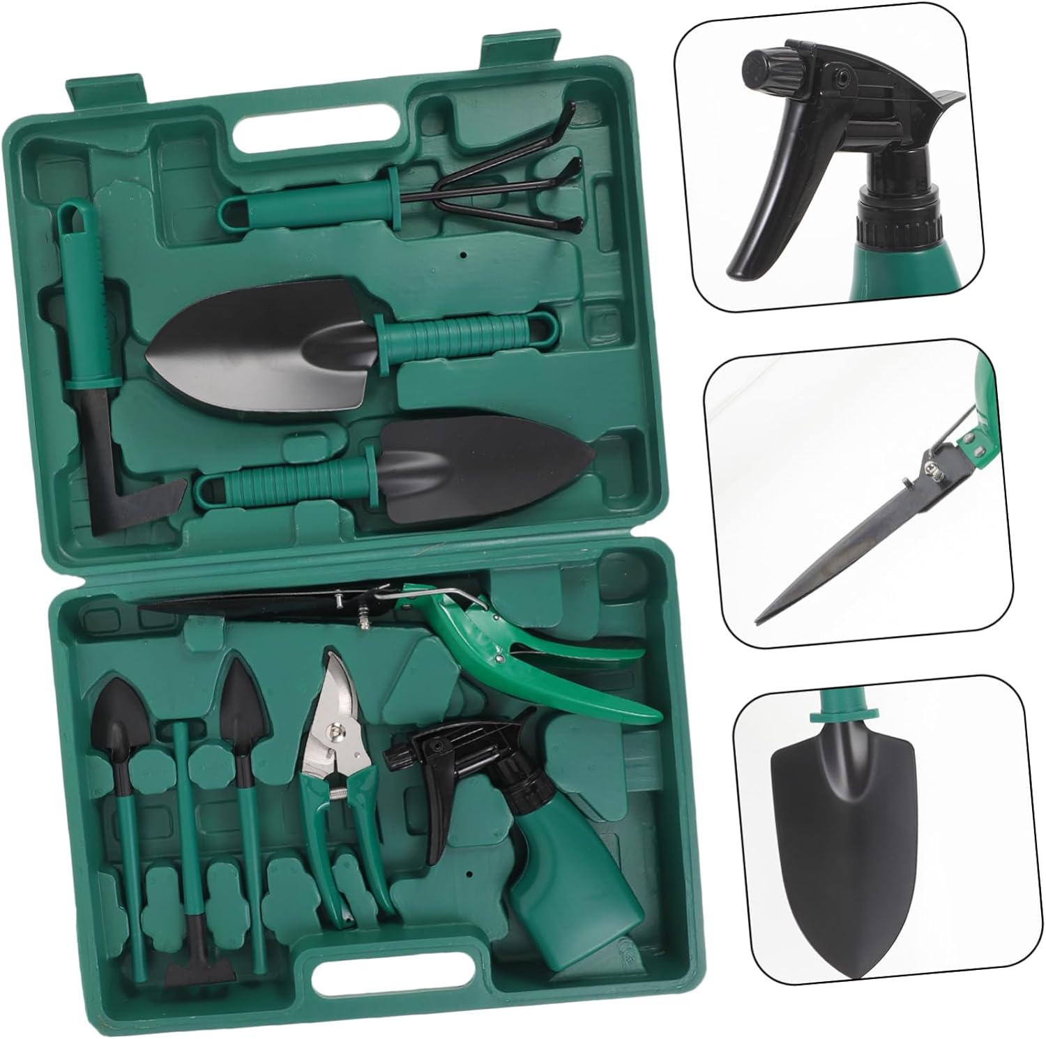 Complete Gardening Tool Set Pruning Shears Shovel Rake Sprayer Outdoor Supplies Tool Case Gardening Kit Raised Garden Beds Accessories