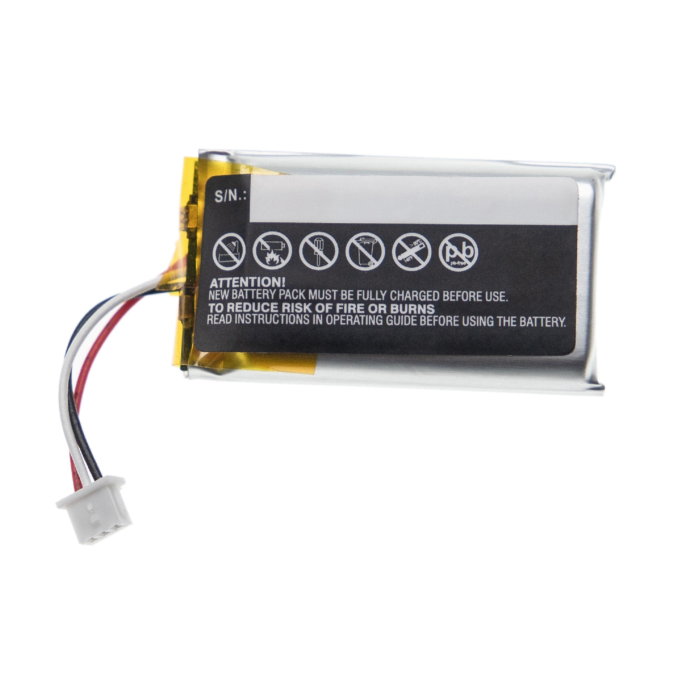 Li-Polymer Batterie für Sennheiser SDW 30 HS Kopfhörer 3.7V 400mAh Grau