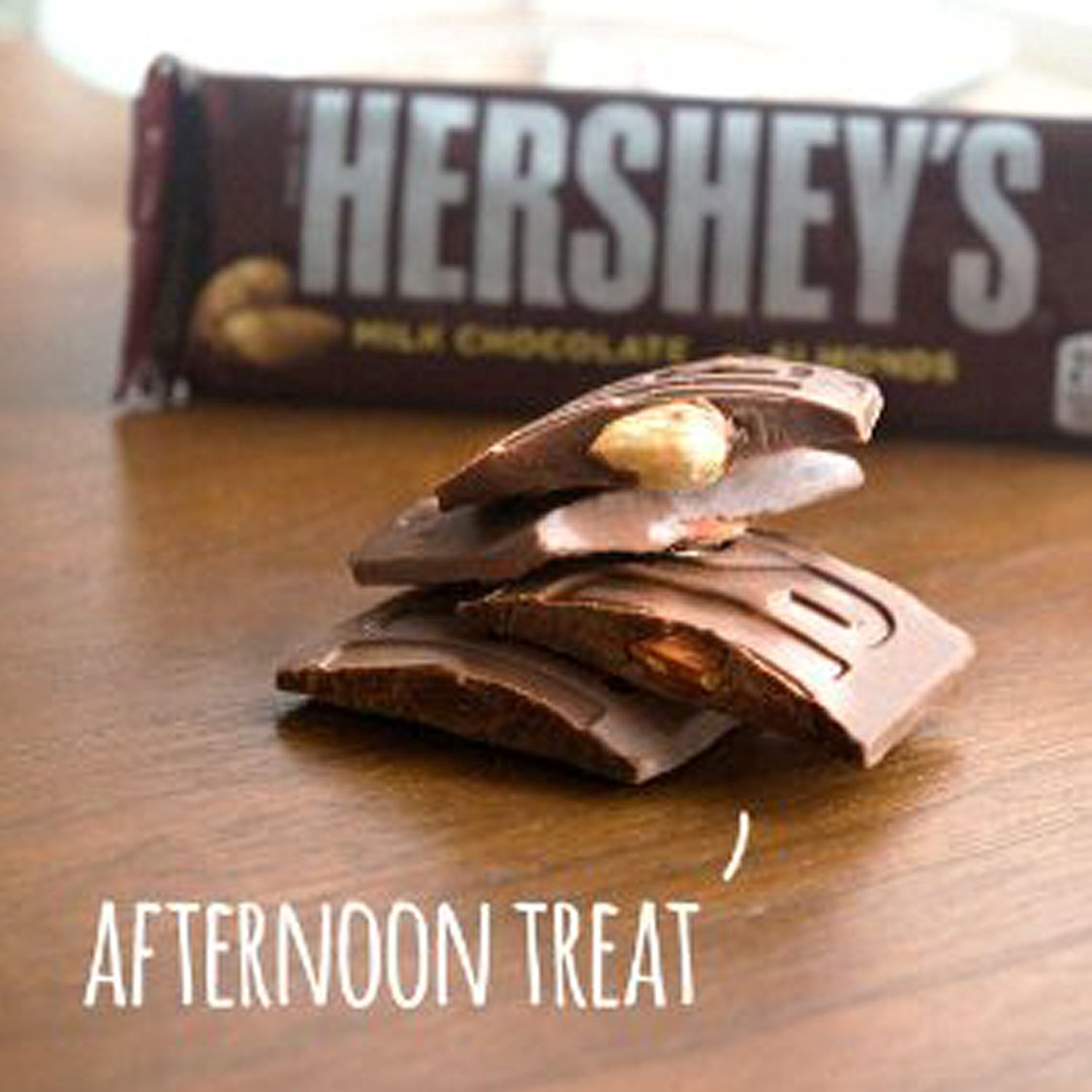 HERSHEY'S Chocolate Candy Bar with Almonds, 36 Count