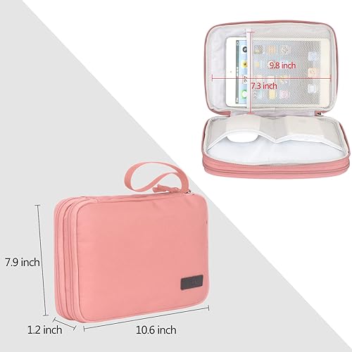 Miniatura 3 de FYY Organizador electrónico, organizador de cables de viaje, bolsa de transporte para accesorios electrónicos, portátil, impermeable, doble capa,
