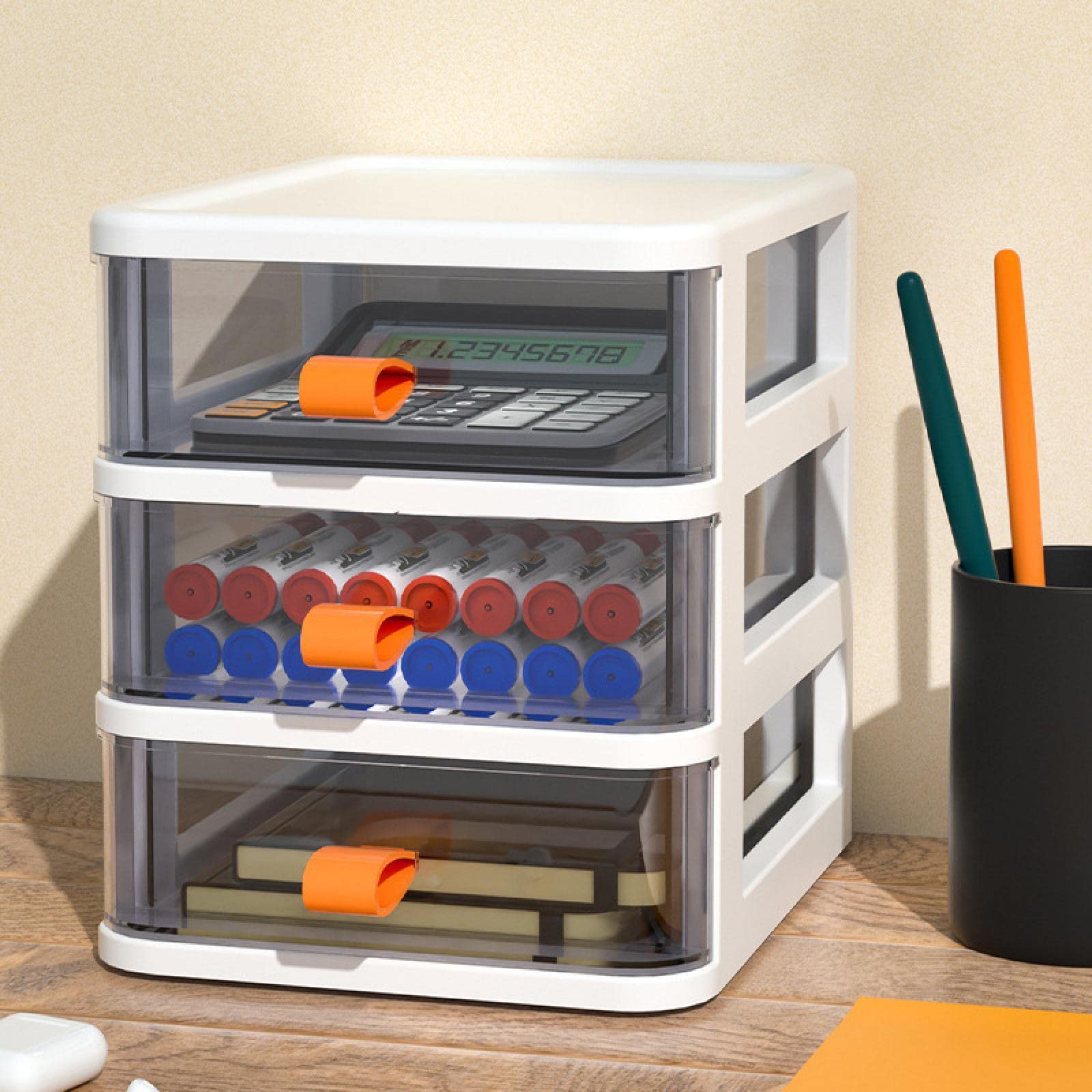 Organizer na kosmetyki z szufladą na biżuterię Travel Organizer na kosmetyki Desktop Beauty Makeup Storage Holder 01