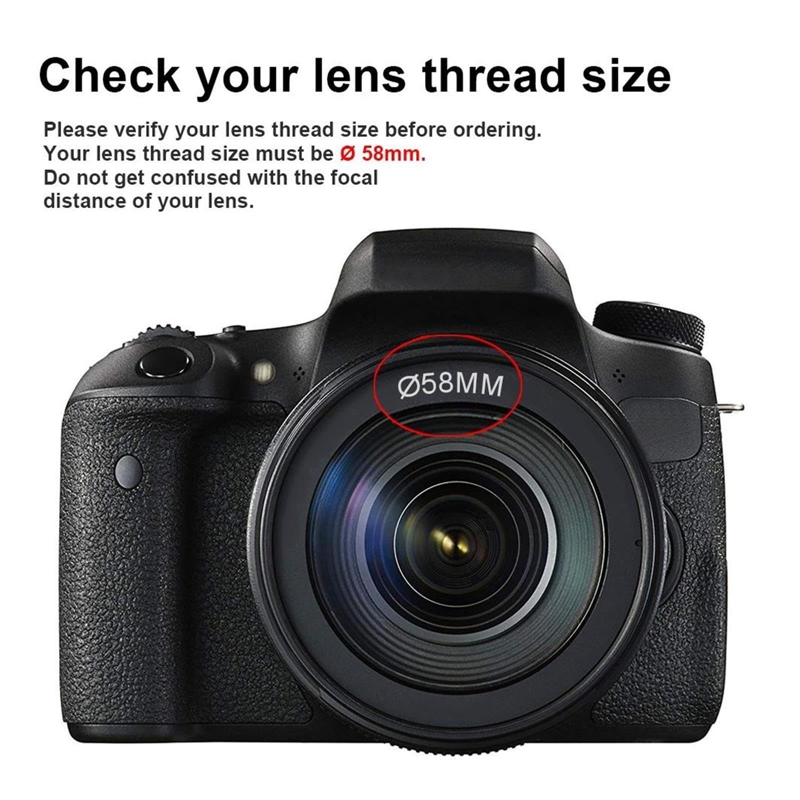 Compatibile con Canon, obiettivo Fisheye 58MM 0,35X