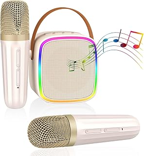 Alversun Karaoke Machine with 2 Wireless Microphones for Kids Adults, Portable Bluetooth Karaoke Machine, Karaoke Speaker ...