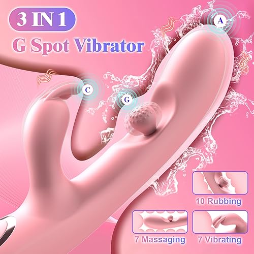 Miniatura 2 de Juguetes sexuales con vibrador de punto G, 3 en 1, juguetes sexuales para adultos, vibradores de rotación de 360° con 10 frotamientos, 7 vibradores