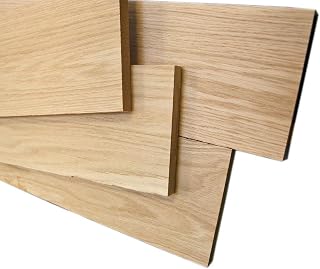 ExoticWoodZone White Oak Lumber Boards 3/4" x 2" x 16" Kiln-Dried Sustainable 6-Pack for Cutting Boards