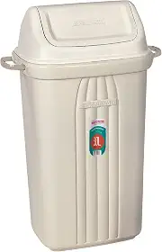 Sanremo - Lixeira Plástica Basculante de 30 Litros, Linha Casablanca