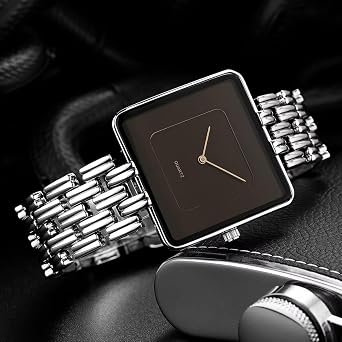 Men’s Classic Square Wrist Watch Minimalist Business Waterproof Stylish Design Classic Timekeeping Gift for Men