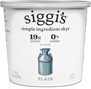 25 Easy High Protein Lunch Ideas for Muscle and Energy 107 siggi's® Icelandic Strained Nonfat Yogurt, Plain, 24 oz. Multiserving Co...