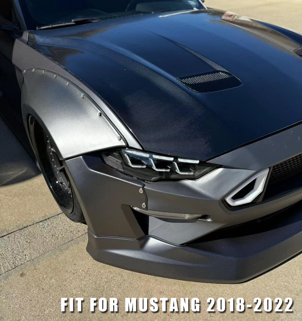 TT-ABC Mods Headlights for Ford Mustang 2018 2019 2020 2021 2022 2023 Full LED (2018-2023)