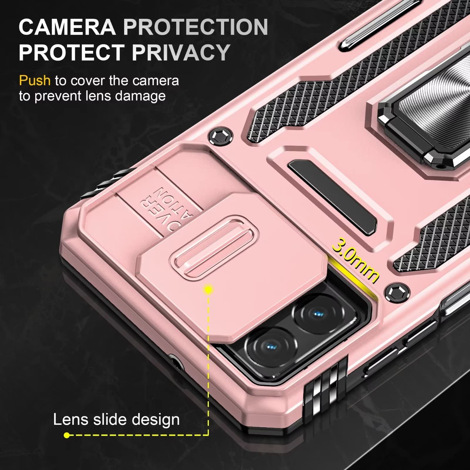 ESONG Cover per Motorola Moto G32,Custodia Protettiva di Grado Militare