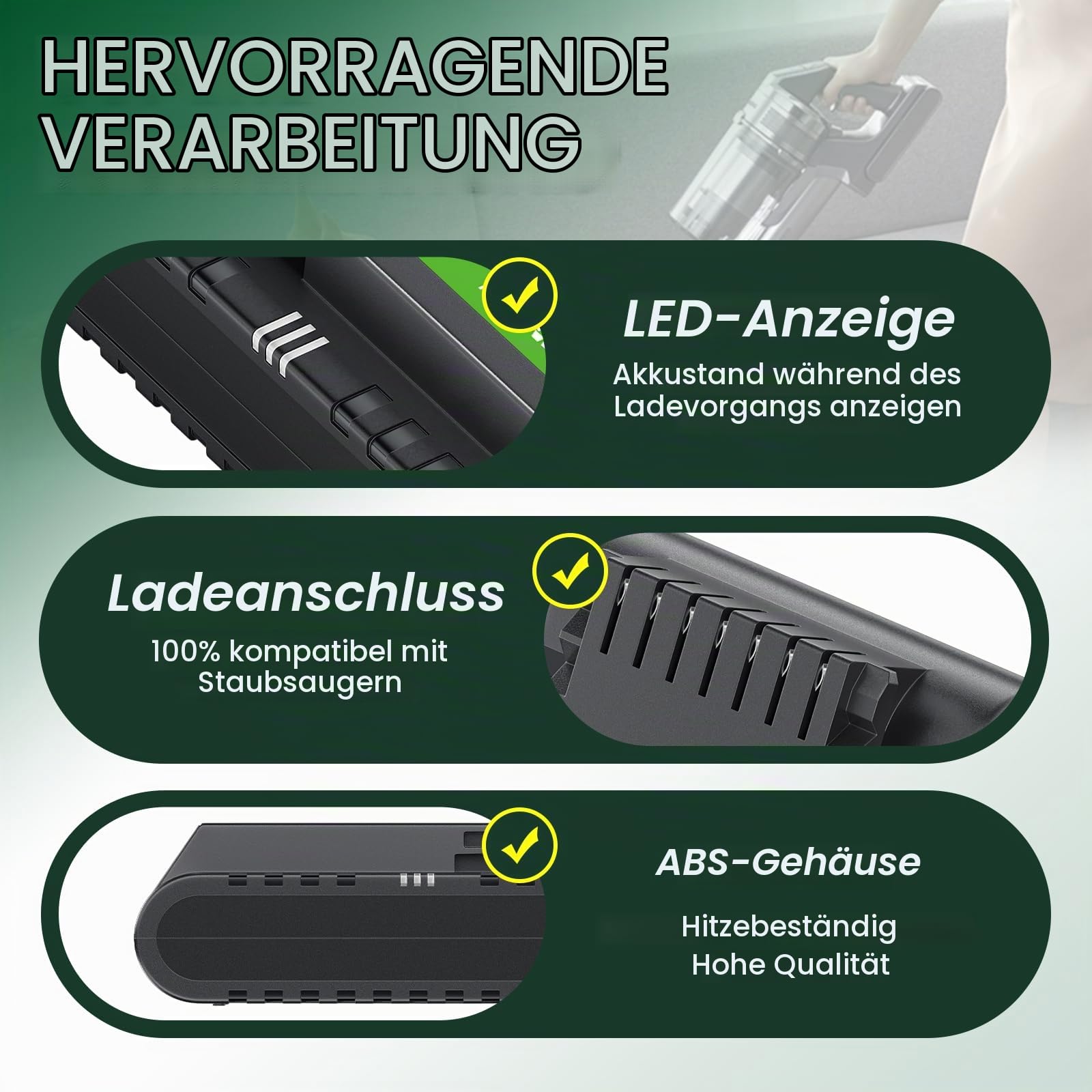 4.6Ah VCA-SBTA60 Akku für Samsung JET60, JET65, JET70, JET75, JET90 Samsung kabellosen Staubsauger, Modell VCA-SBTA60 VCA-SBT90 VCA-SBT90EB