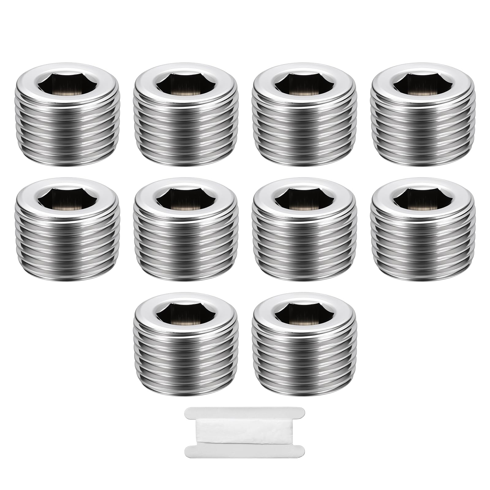 Raccord NPT 1/2 industriel en acier inoxydable 304 haute pression lot de 10