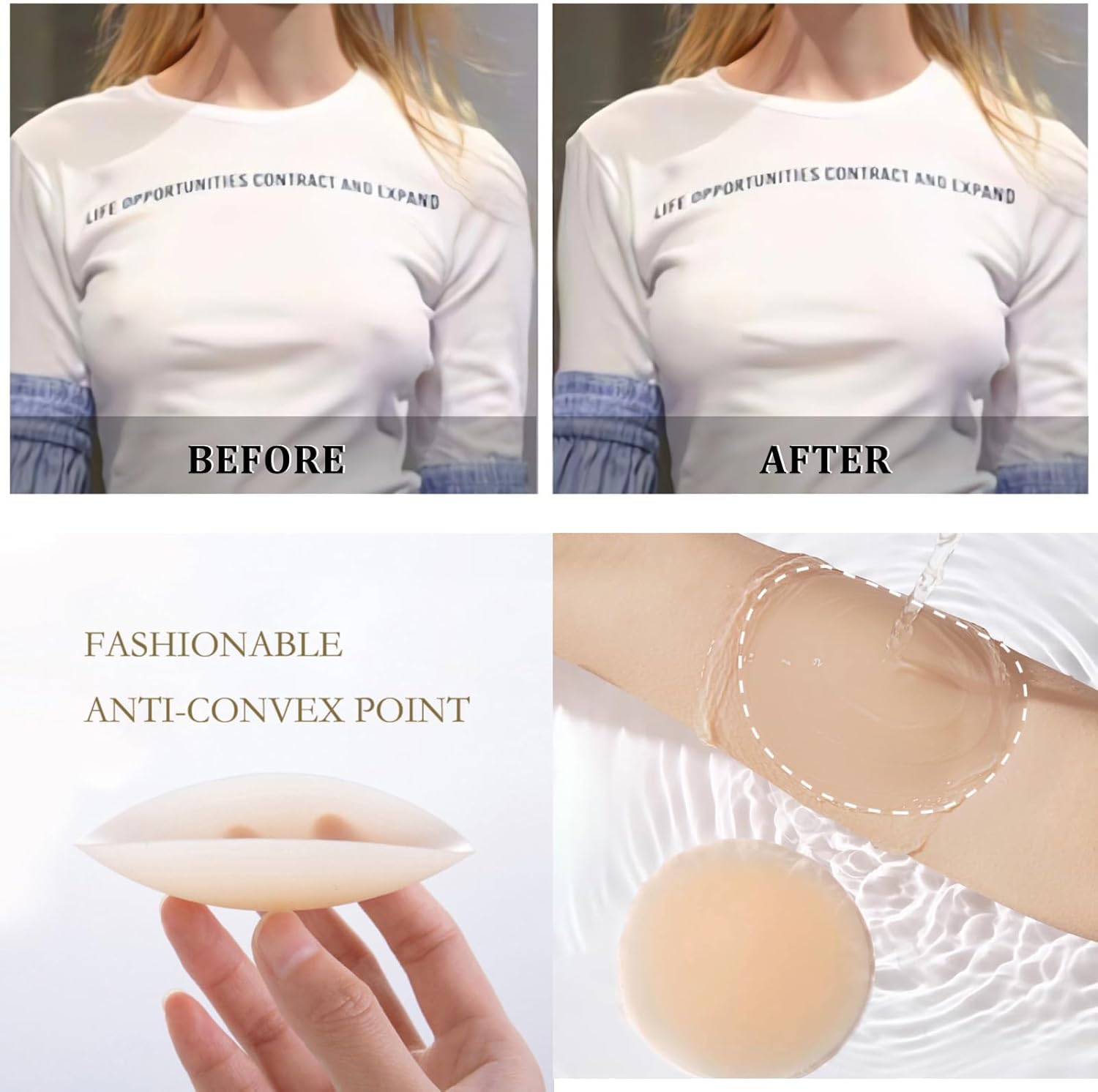 2024 Newest Seamless Nipple Covers Ultra Thin Sticky Breast Petals Adhesive Invisible Pasties Bra - 2 Pairs - Image 4