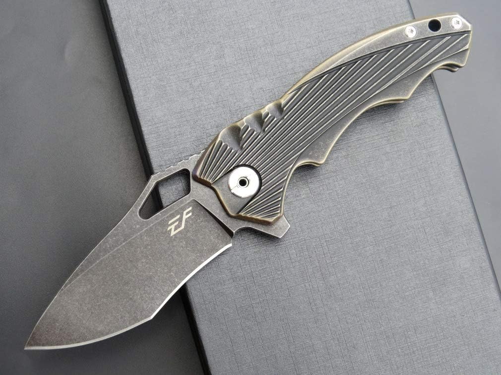 Eafengrow EF958 Titanium Alloy Folding Knife D2 Blade Titanium Alloy Handle EDC Knife for Camping Hiking