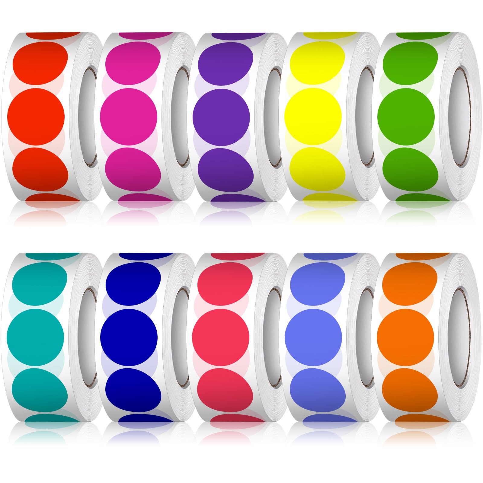 Royal Green Color Coding Labels In 8 Assorted Colors 30mm - Dot Sticker Labels 3 Cm 480 Pack - Foto 4