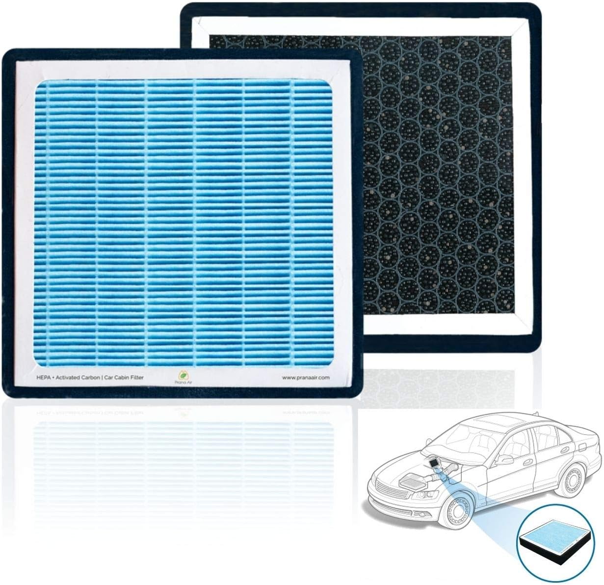 Prana Air Anti-Pollution PM 2.5 HEPA and Activated Carbon Car Cabin Air Filter for Honda Accord