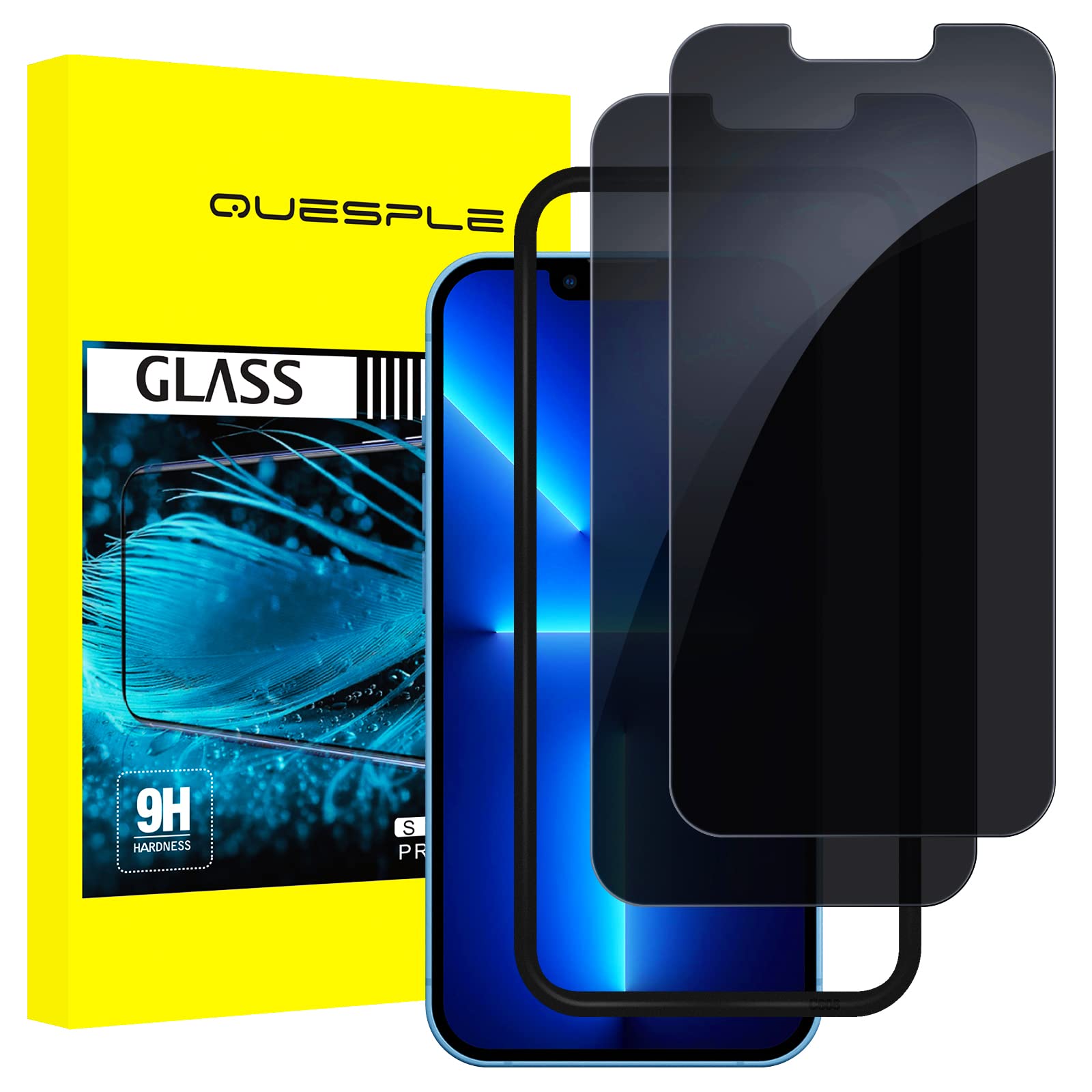 Pellicola Privacy In Vetro Temperato Per IPhone 13 / 13 Pro – 2 Pezzi, Copertura 3D - 2
