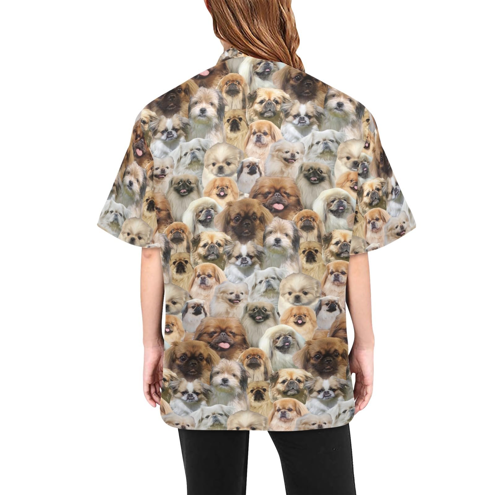 COWCUTE Pekingese Printed Dog Grooming Jackets, Waterproof Jacket for Pet Groomer Barber, Gifts for Pekingese Dog Owner