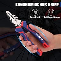 WORKPRO Kombinált Fogó 200mm - Multifunkciós Univerzális Szerszám Csavarkiszedővel és Kábelvágóval, Cr-V Acél, Otthoni és Műhelymunkákhoz 7