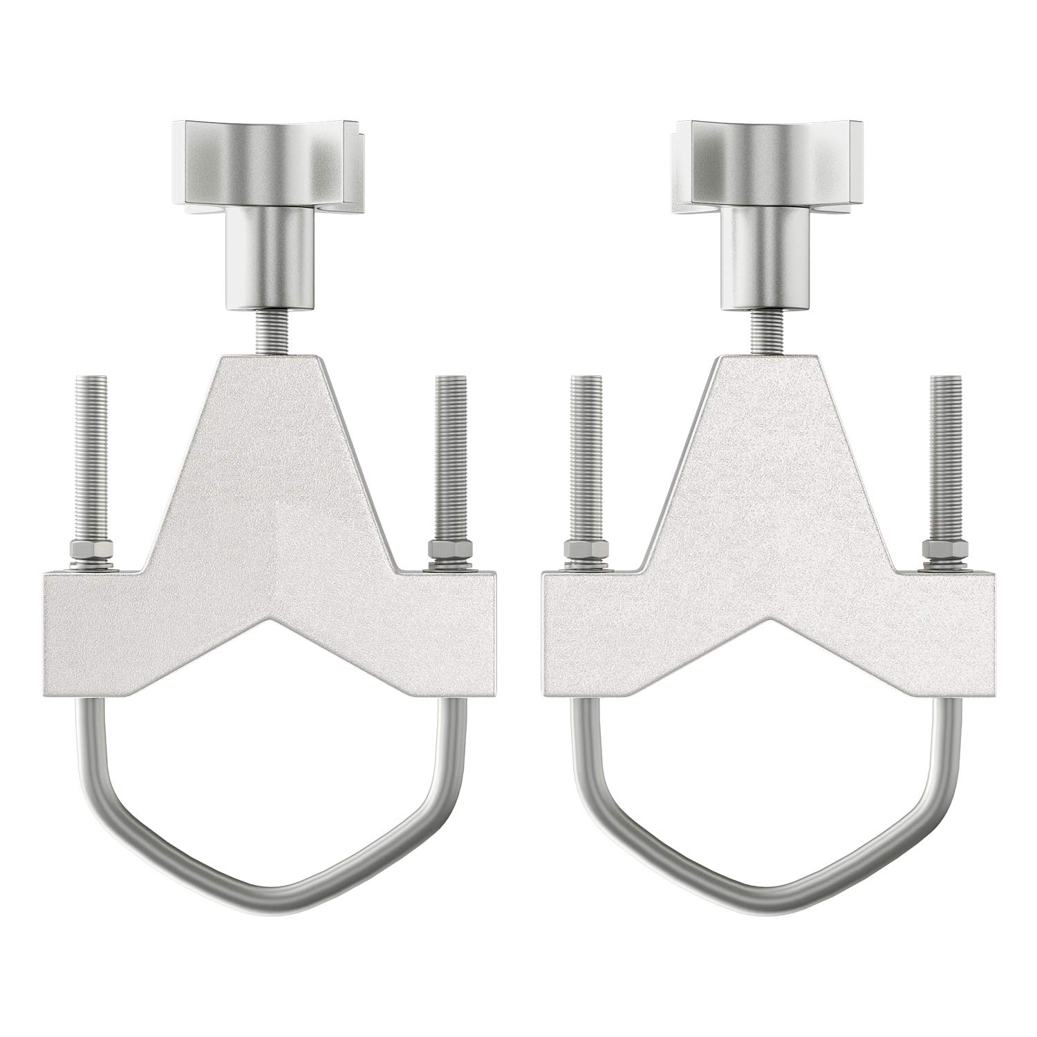 LEOFIT High Lift Jack Mounting System for 2"-3" Tube, Adjustable Jack Tube Mount Bracket System (Sliver)