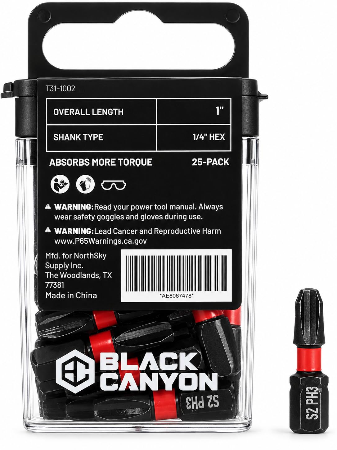 BLACK CANYON PH3 Impact Driver Bits - 25 Pack -1