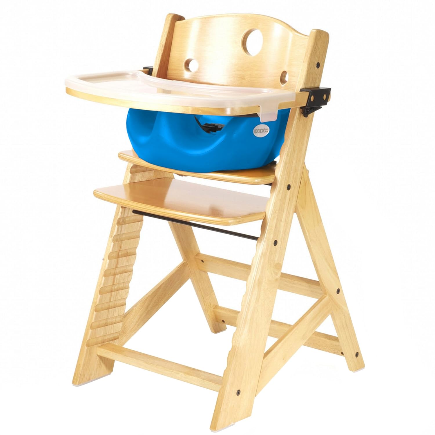 Keekaroo Height Right High Chair with Infant Insert & Tray, Natural/Vanilla