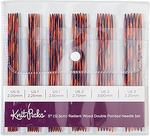 Miniatura 3 de Knit Picks Juego de agujas de tejer de madera de doble punta (Radiant 4")