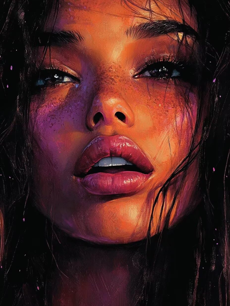Lip Painting by Numeros Adult, Painting by NumbersKobieta, DIY DIY Adult, Paint by Numbers Adult z pędzlami i farbą akrylową, oryginalne prezenty dla kobiet 90x120cm 7-6593