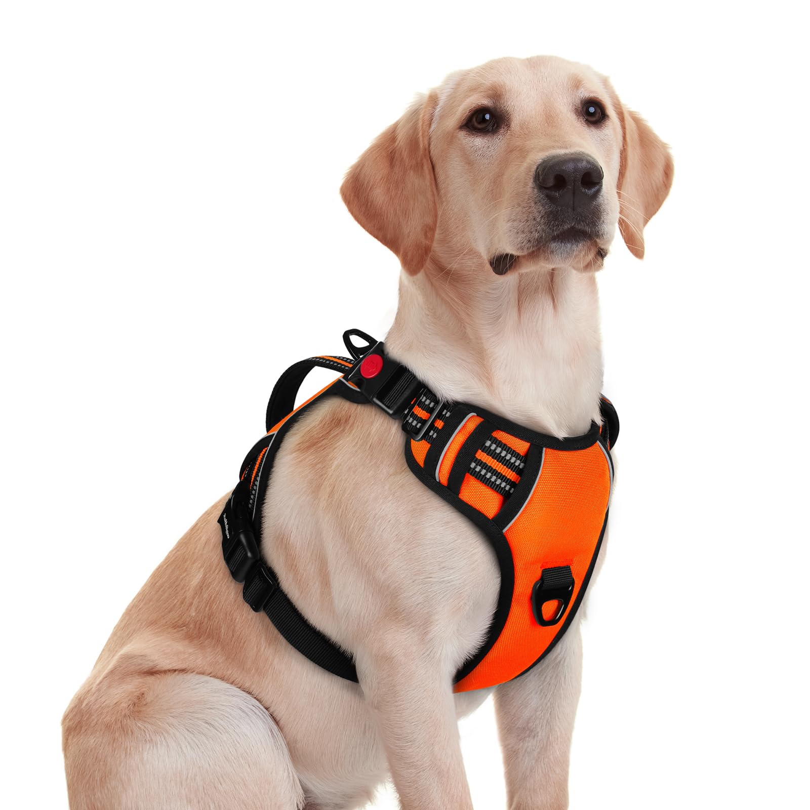 rabbitgoo Dog Harness for Large Dogs, No Pull Pet Harness with Soft Padded Handle, Adjustable Reflective Vest with 3 Buckles, Easy Walking Harness