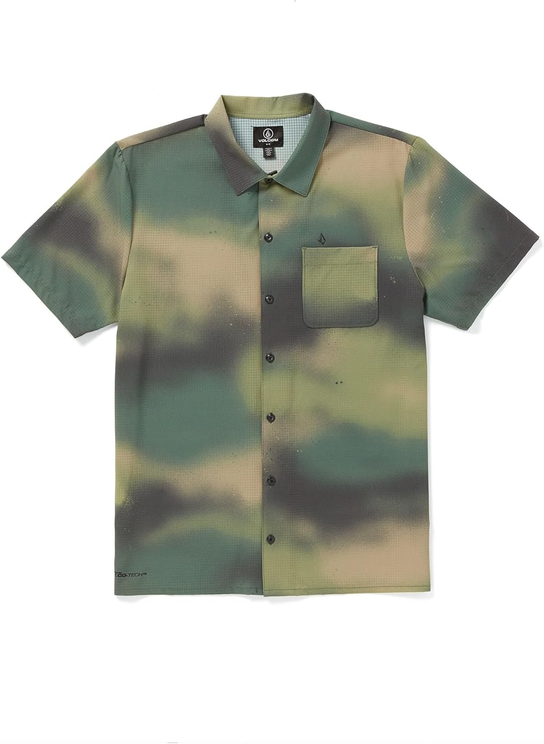 Volcom Men's Ridgestone Short Sleeve V.co Tech Button Down Shirt