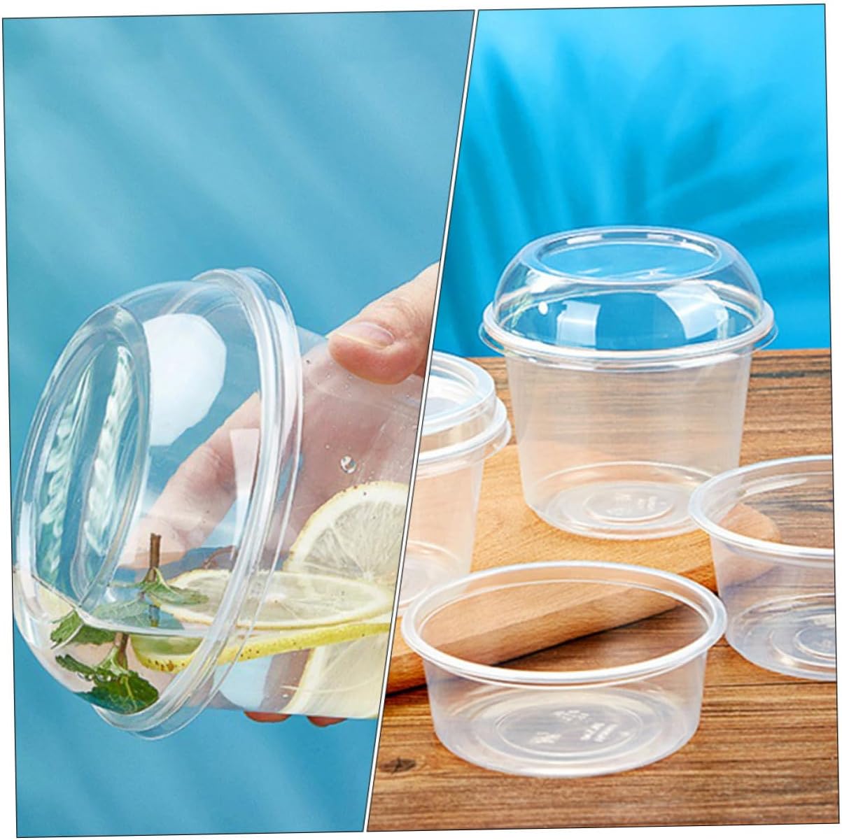 Dessert Packaging Boxes 360ml Food Storage Containers with Lid, Plastic Cupcake Carrier for Bakery, Party, and Takeout, Individual Dessert Snack Cup Holders