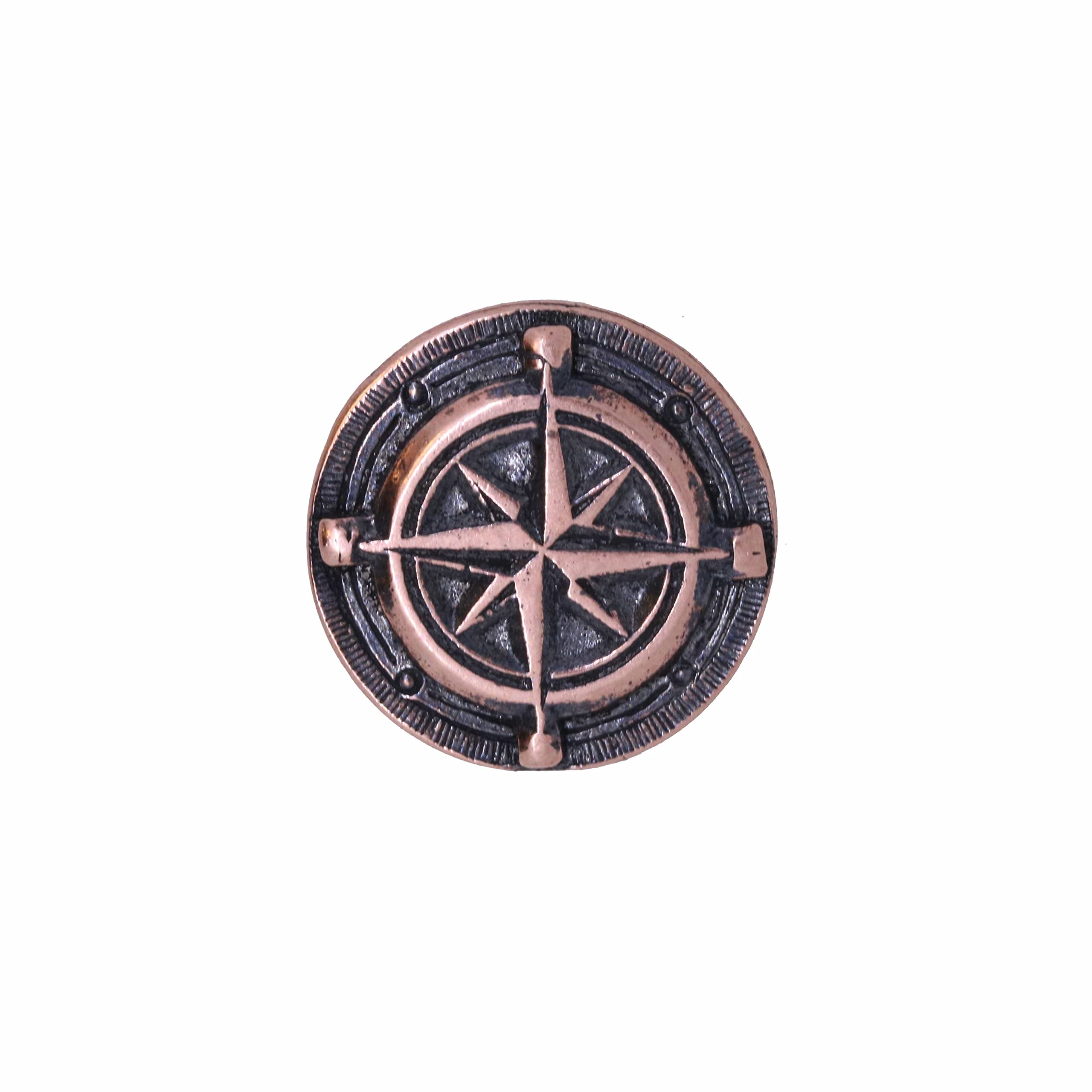 Jim Clift Design Compass Rose Copper Lapel Pin