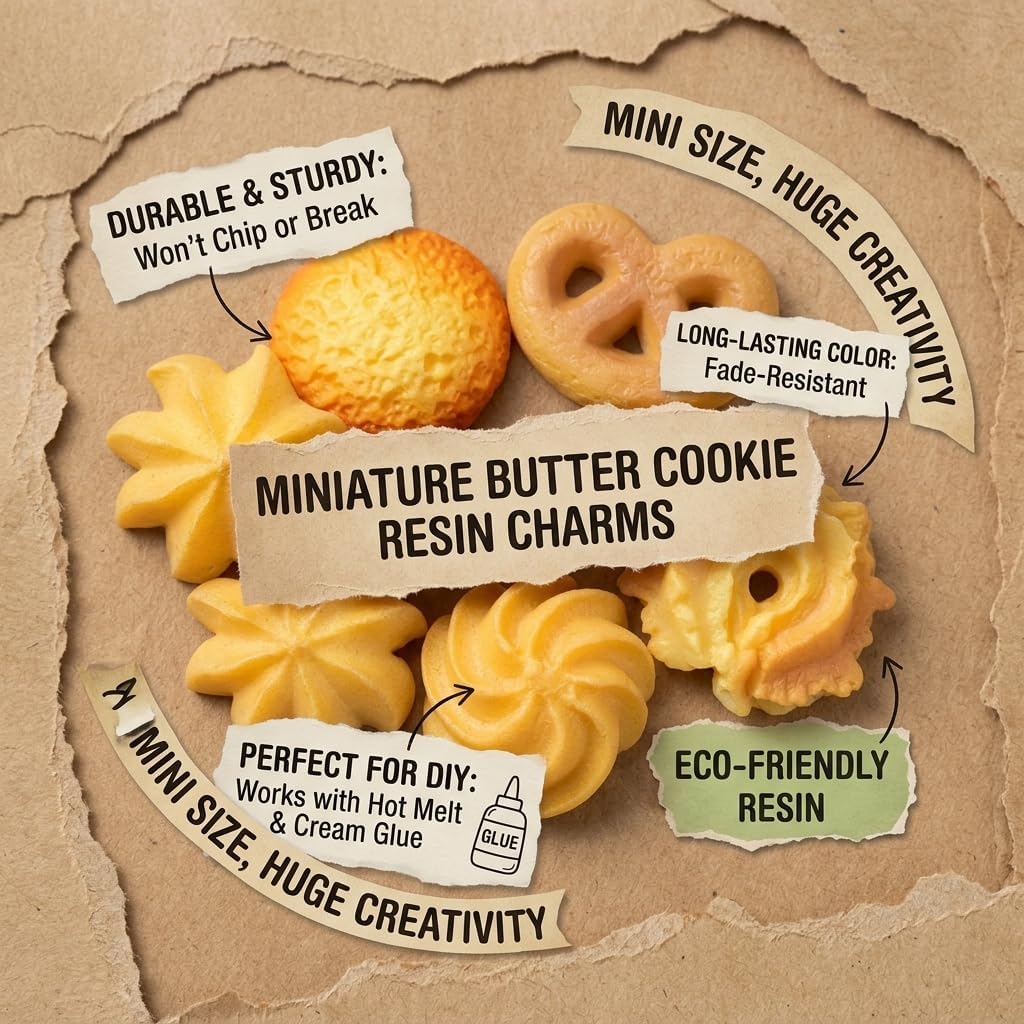 Artificial Mini Cookies, Realistic Miniature Food for Crafts & Dollhouse image 4