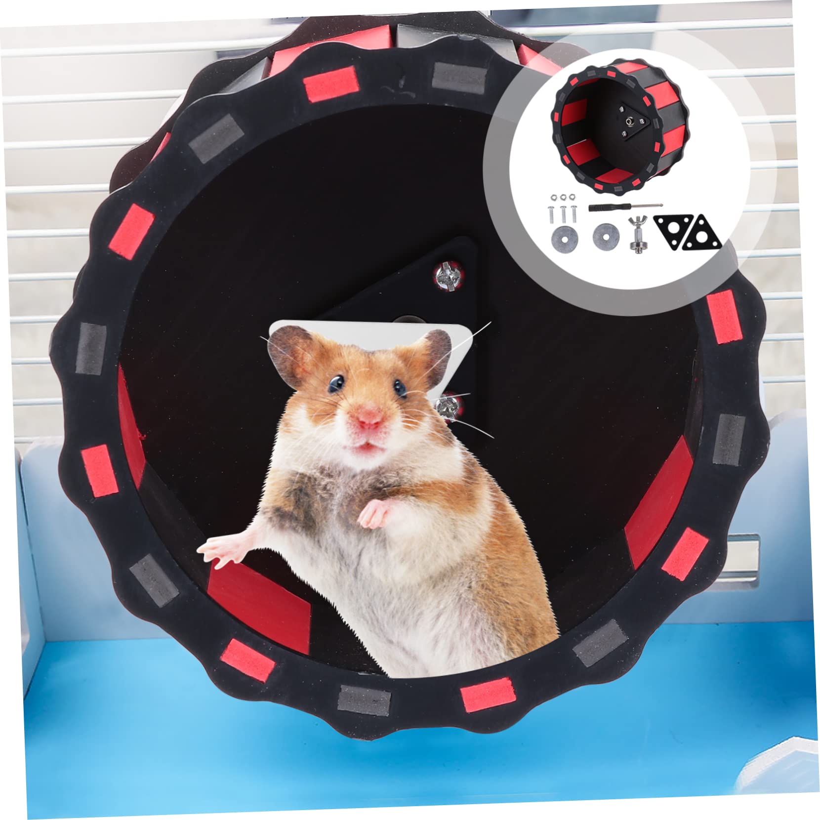 Silent Hamster Exercise Wheel 12-inch Running Spinner for Small Pets Quiet Steel Axle for Hamsters Gerbils and Mice Cage Accessory - image 5