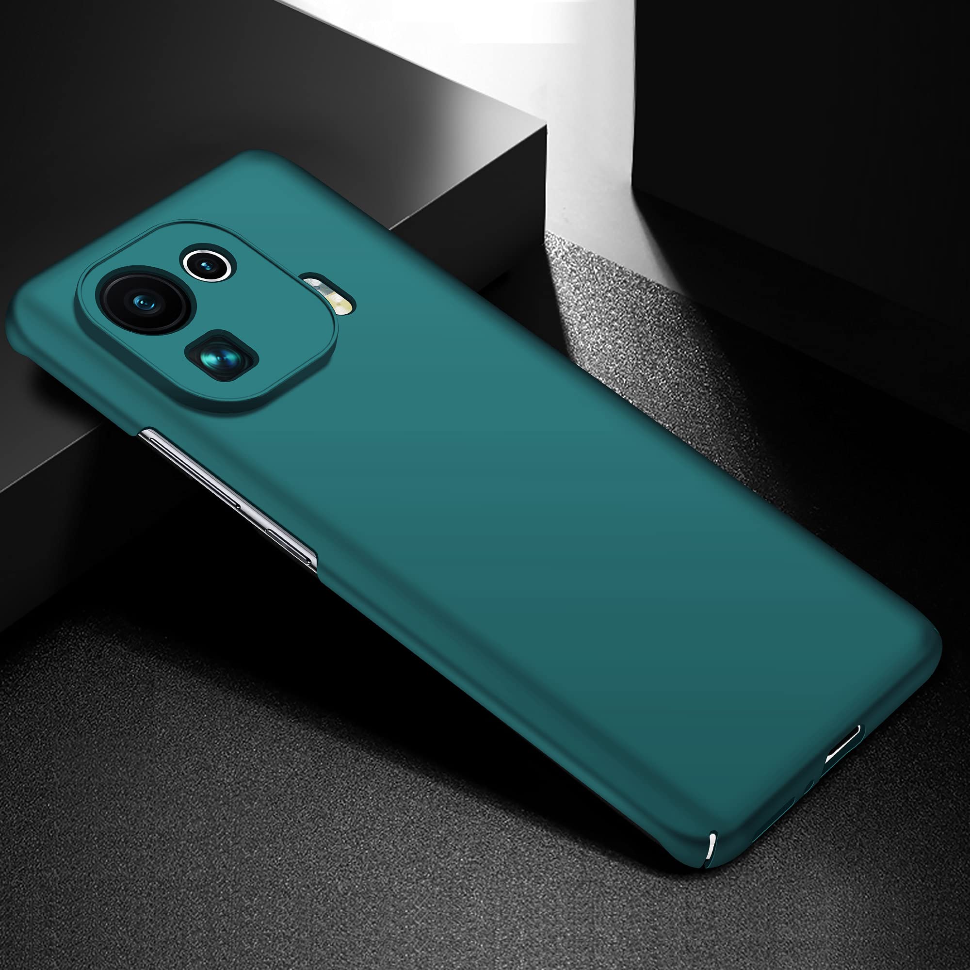 BRAND SET Cover per Xiaomi Mi 11 Pro Custodia Cellulare Ultra Sottile in PC, Custodia Rigida Opaca Ultra Leggera Shock-Absorption Case per Xiaomi Mi 11 Pro-Verde