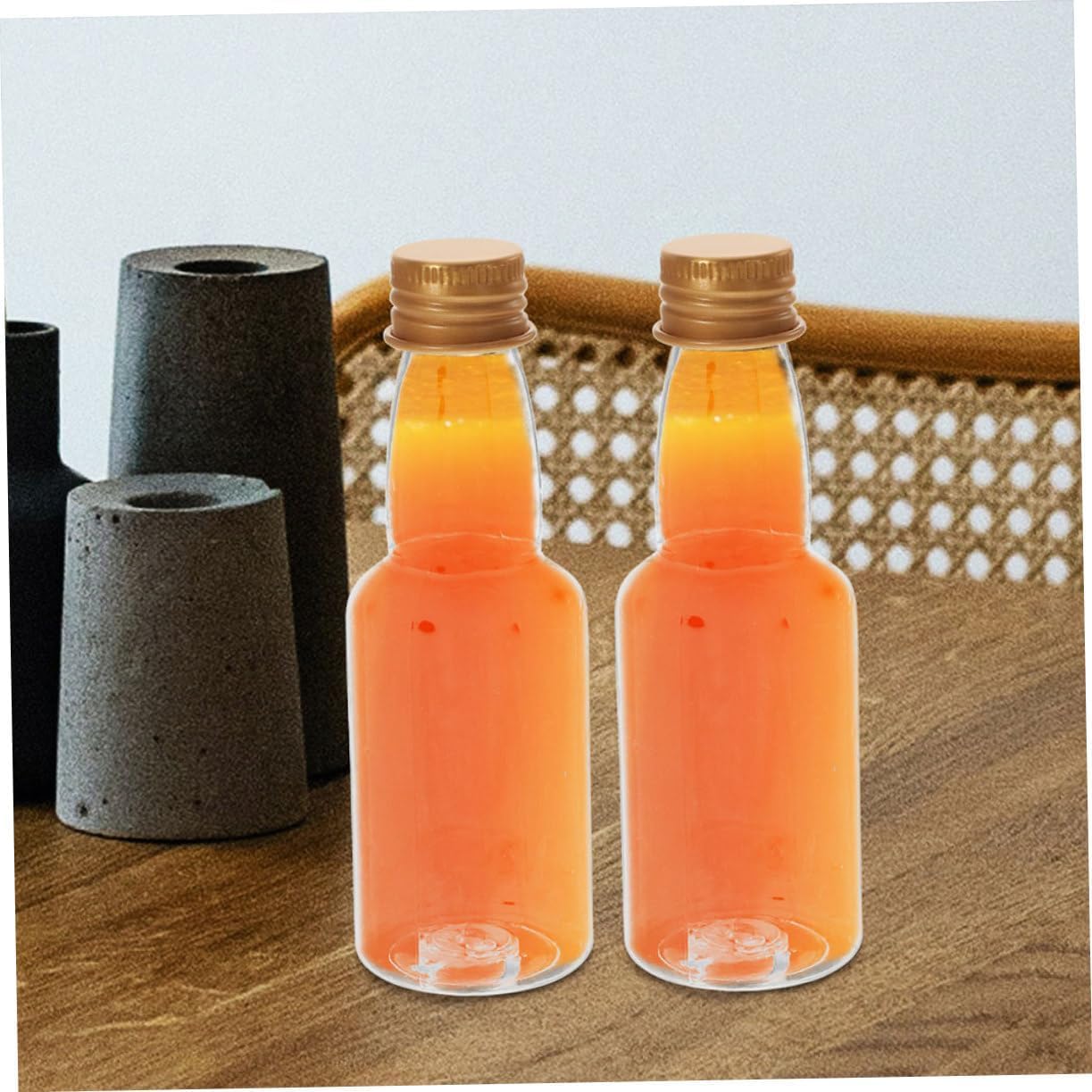 Amazon｜50本 透明 ジュース ボトル ミニ 容器 ミニ