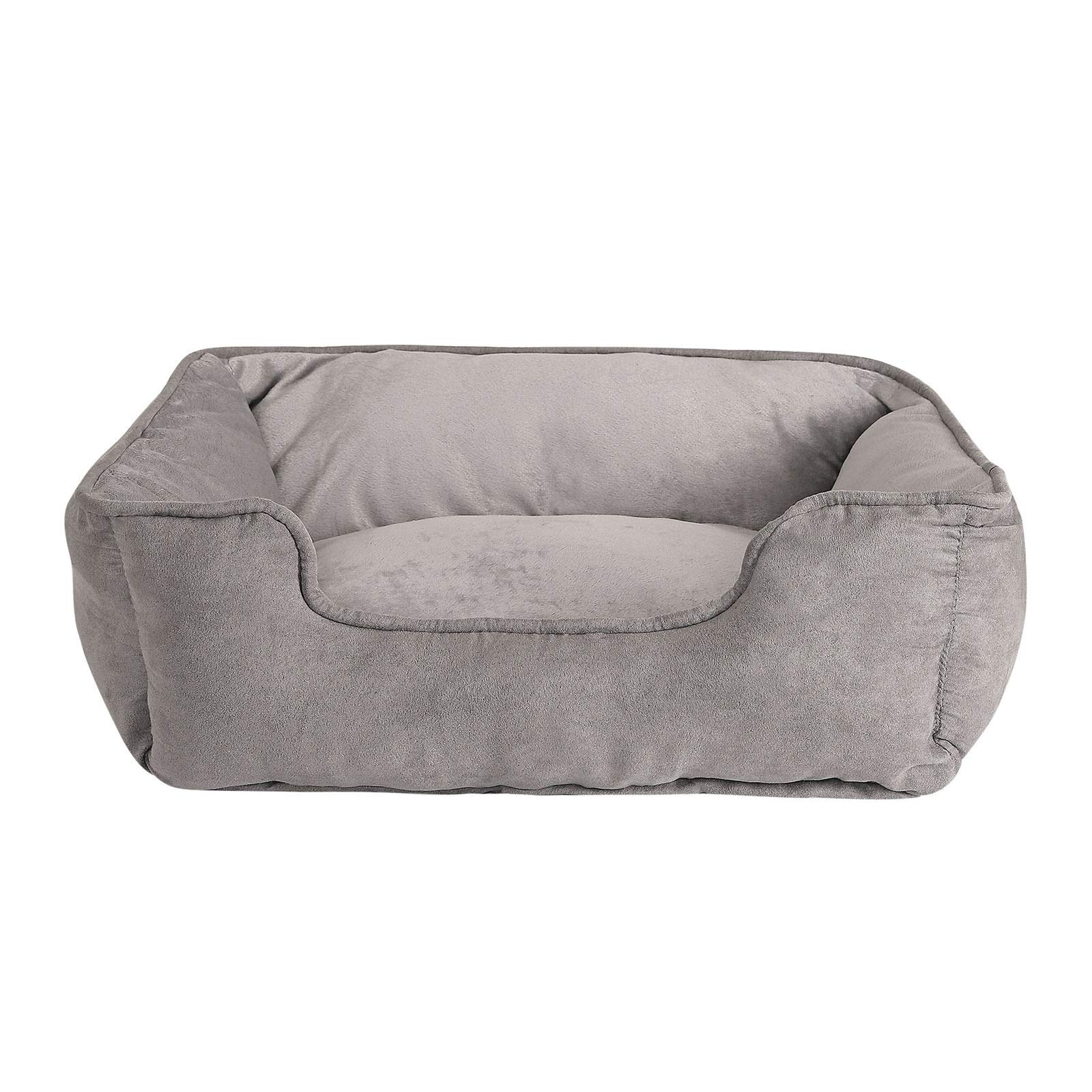 lionto Cama Perros 2 en 1 cojín Perros sofá Perros, (S) 60x50 cm Gris