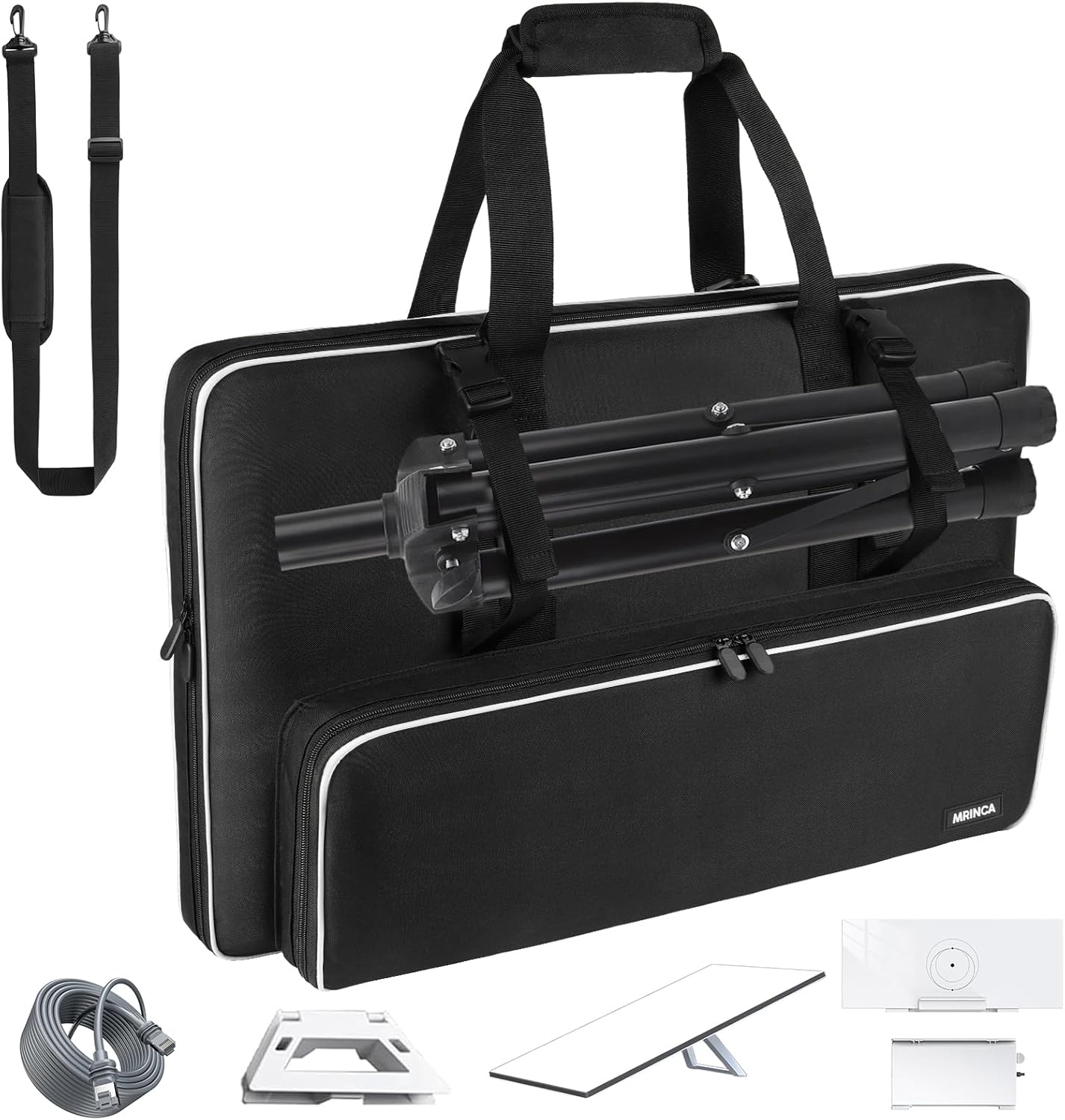 Carrying Case for Starlink Gen 3 with Tripod Storage & Multi-Pocket Organization, 8mm Shockproof Water-resistant Bag with 3-Way Carry for Starlink Satellite Dish & Accessories, for Camping, RV, Hiking