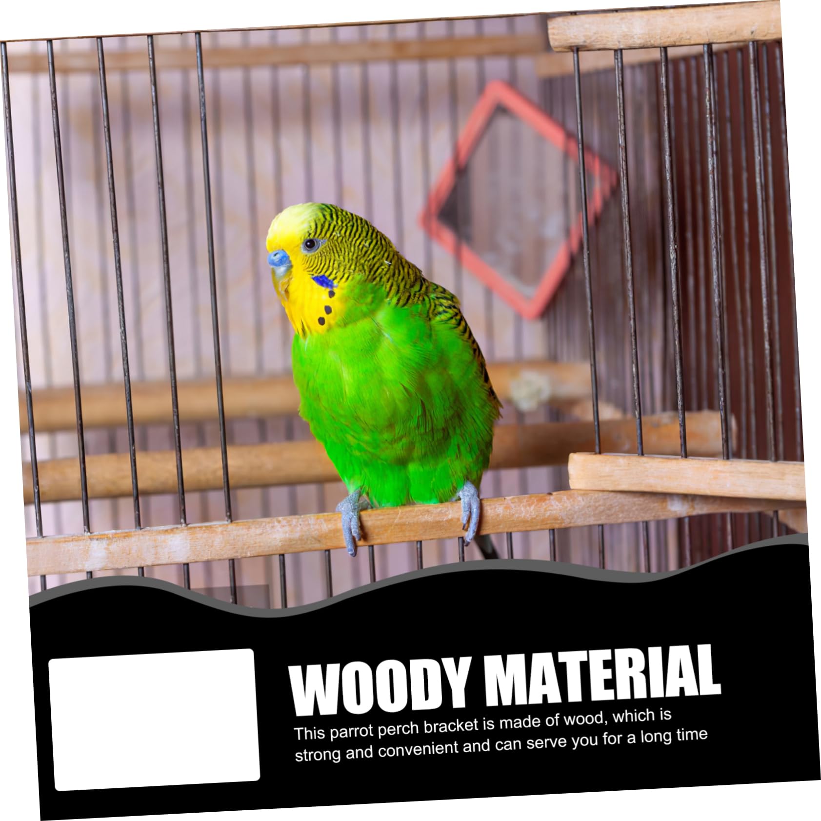 Toddmomy Plataforma de Percha de Madera para Loros Escalera y Columpio, Estante de Entrenamiento para Pájaros, Complementos para Aves, Soporte para Percha de Loro, para Decoración de Jaula