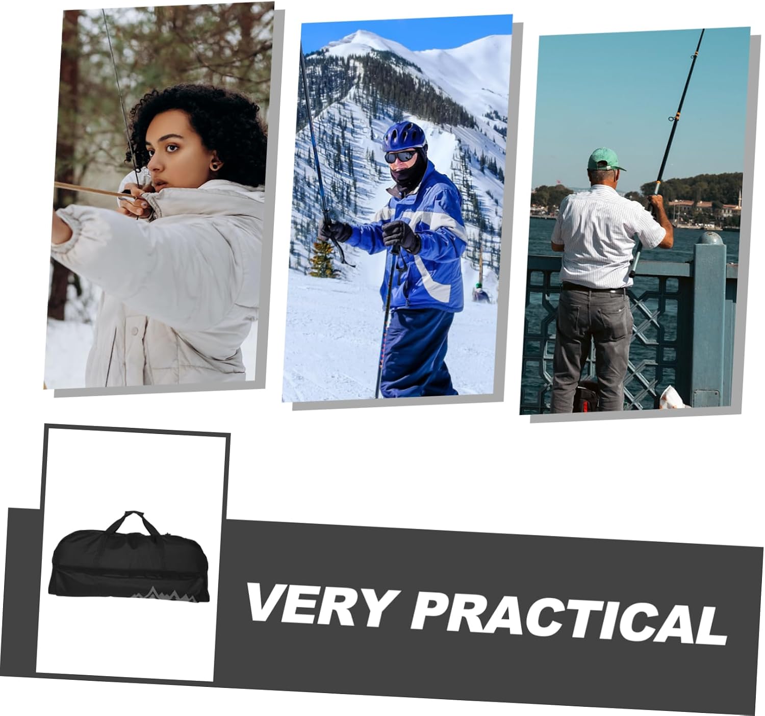 VANZACK Bag Compound Bow Case Adjustable Strap and Extra Pocket Oxford Cloth for Hunting