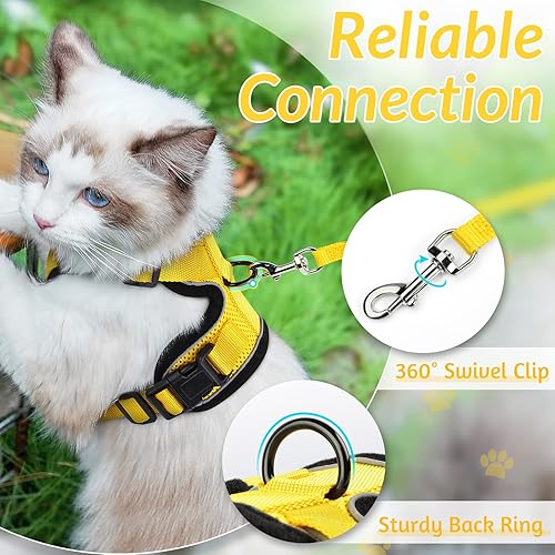 Miniatura 124 de rabbitgoo Arnés y correa para caminar, a prueba de escapes, chaleco suave y ajustable para gatos, fácil de controlar, transpirable, tiras