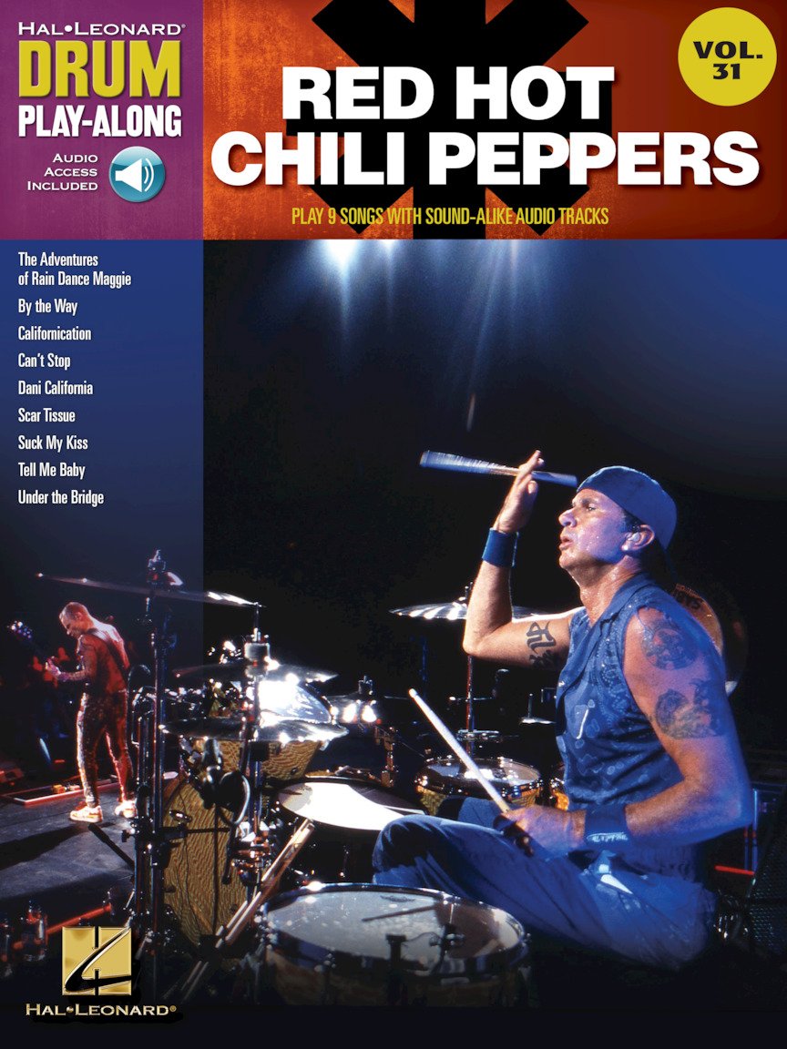 Red Hot Chili Peppers: Drum Play Along, Volume 31 | recueil play-along pour batterie intermédiaire avec audio en ligne | partitions rock funk avec accompagnement et playback interactif